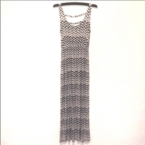 Soprano Chevron Maxi Dress Open Back XS - Picture 1 of 6